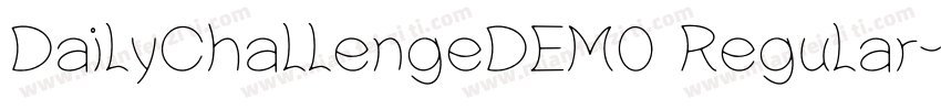 DailyChallengeDEM0 Regular字体转换